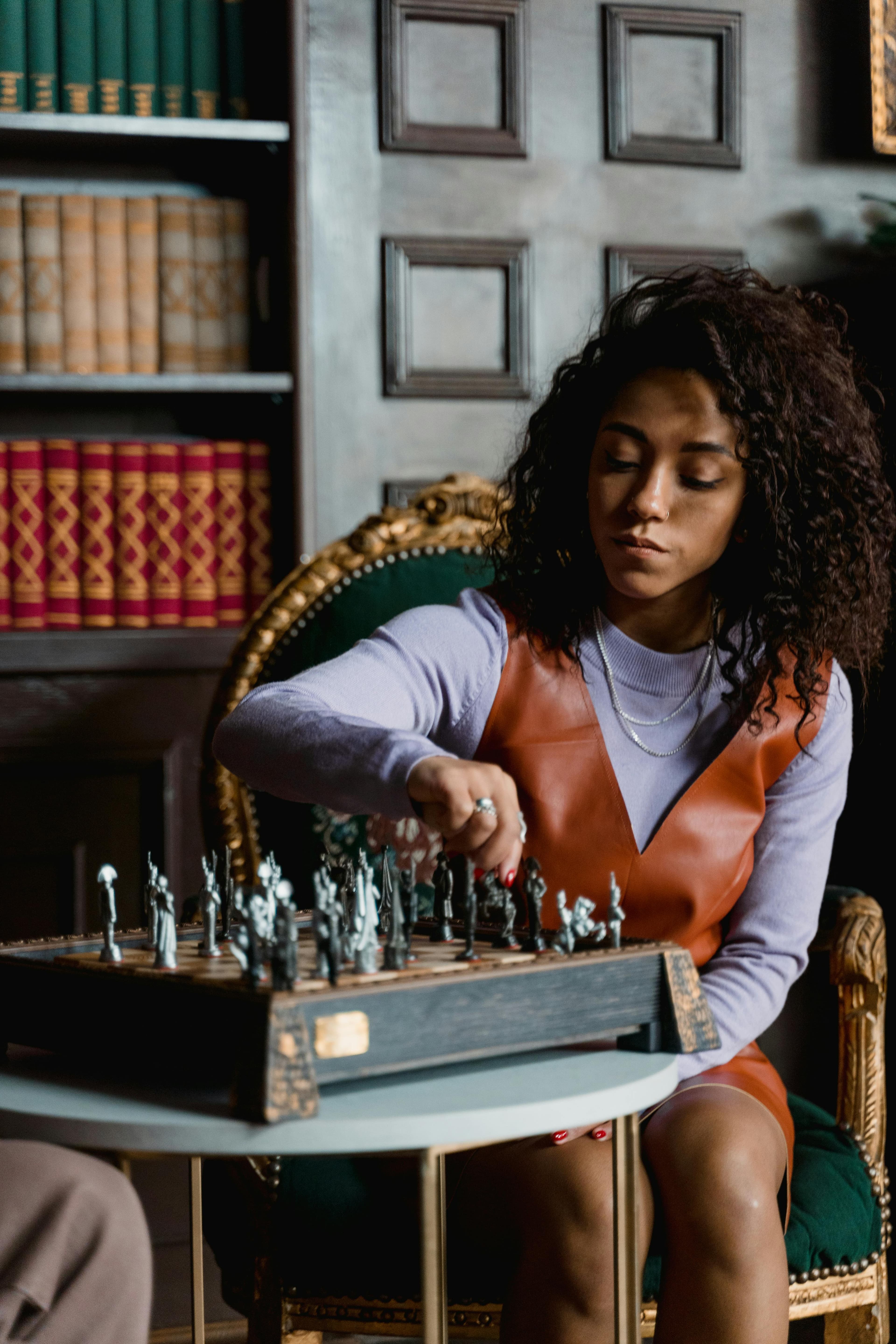 A medical student playing chess, participating in the games